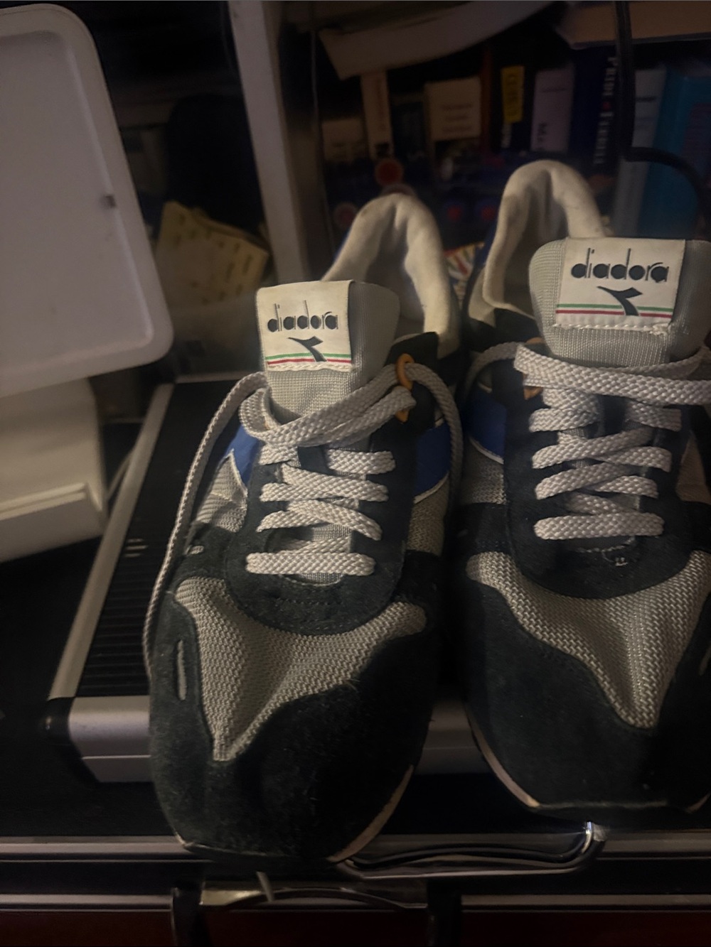 Diadora Men’s Sneakers in Black, Gray & Blue